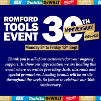 Romford Tools 30th Anniversary Details